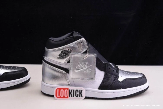 Official Maikesneakers JORDAN 1 WMNS AIR CD0461-001 SILVER TOE HIGH OG 0729